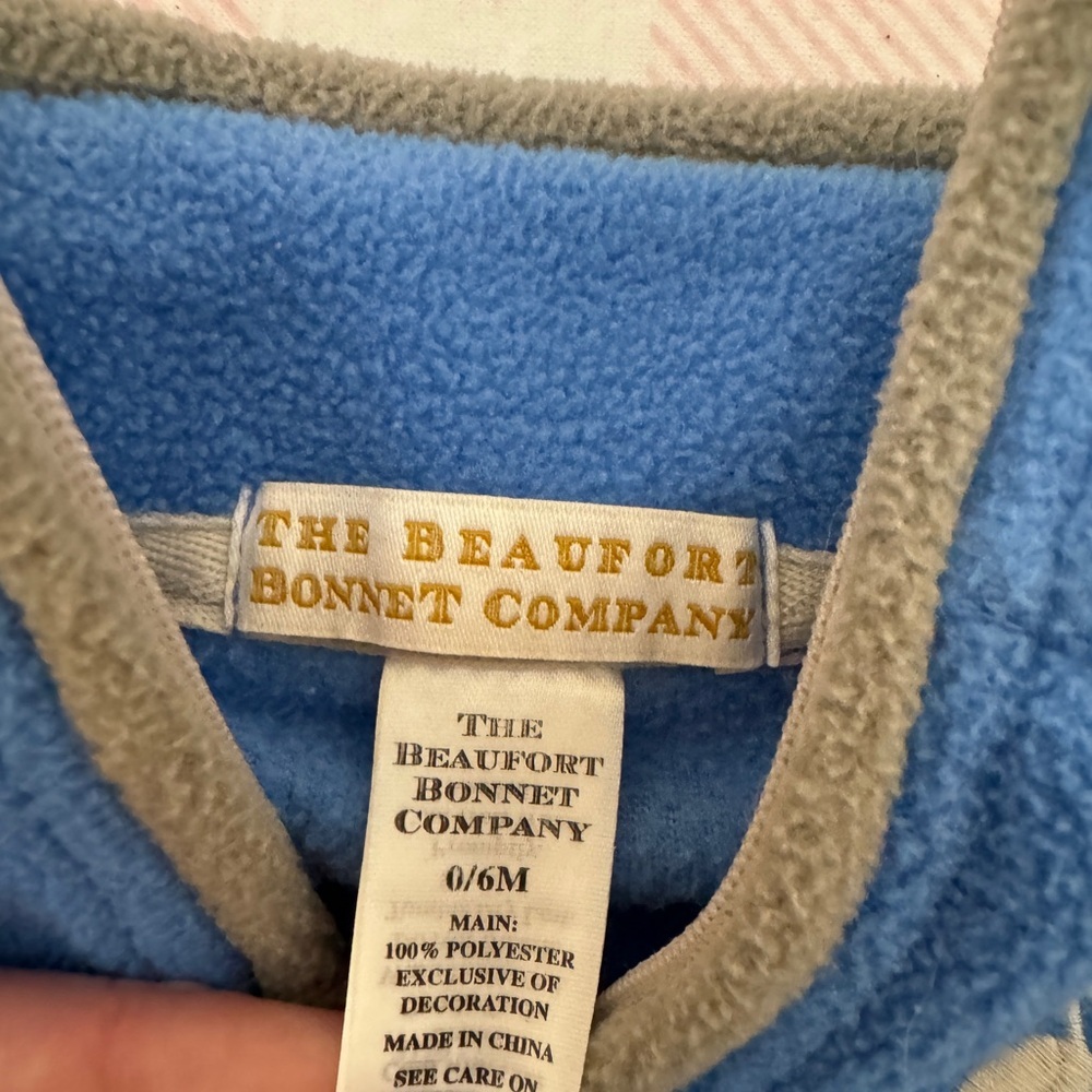 The Beaufort Bonnet Company Blue Fleece Pullover - Picture 4 of 5